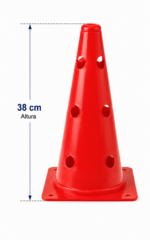Cono de Entrenamiento con Orificios 38 cm con Parte Superior Cerrada - Imagen 3