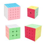 Set 4 Cubos Mágicos Pastel Speed Cube 2x2 3x3 4x4 5x5 - Imagen 2