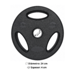 Par Discos Olímpicos PVC con Agarre 2,5 Kg para Entrenamiento (Total 5kg) - Imagen 2