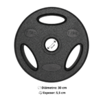 Par Discos Olímpicos PVC con Agarre 7,5 Kg para Entrenamiento (Total 15kg) - Imagen 2