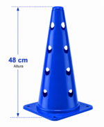 Pack de 10 Conos de Entrenamiento 48 cm Multicolor con 4 Orificios - Imagen 6