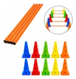 Set 10 Conos Con Orificios 48cm + 5 Bastones De 100cm - Imagen 2
