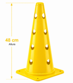 Cono de Entrenamiento con Orificios de 48 cm con Parte Superior Cerrada - Imagen 4