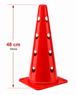 Pack de 10 Conos de Entrenamiento 48 cm Multicolor con 4 Orificios - Imagen 4
