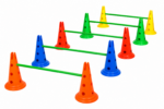 Set 10 Conos Con Orificios 38 Cm + 5 Bastones 100 Cm - Imagen 8