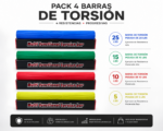 Pack 4 Barras de Torsión Flexibles de Resistencia Progresiva