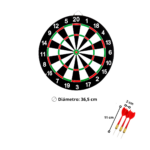 Juego de Dardos 36.5 cm con Dardos y Marcador de Puntaje - Imagen 3