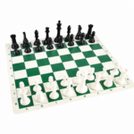 Juego de Ajedrez Portátil Enrollable 50.5 cm con Piezas y Tubo de Transporte - Imagen 3
