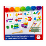 Juego Didáctico de Madera para Aprender Números, Colores y Clasificación - Imagen 7