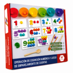 Juego Didáctico de Madera para Aprender Números, Colores y Clasificación - Imagen 8