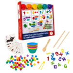 Juego Didáctico de Madera para Aprender Números, Colores y Clasificación