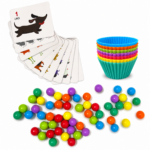 Juego Didáctico de Madera para Aprender Números, Colores y Clasificación - Imagen 2