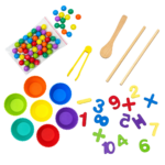 Juego Didáctico de Madera para Aprender Números, Colores y Clasificación - Imagen 3