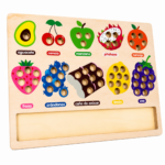 Juego Didáctico de Clasificación de Colores y Frutas de Madera - Imagen 7