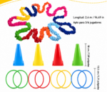 Juego Cooperativo Elástico 3 a 4 Personas Agilidad y Coordinación - Imagen 2