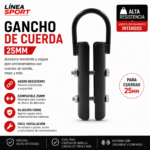 Gancho Soporte Para Cuerda Trepar 25mm Acero Crossfit Gym - Imagen 4