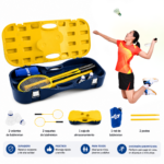 Kit De Bádminton Portátil Con Red Raquetas Y Volantes - Imagen 4