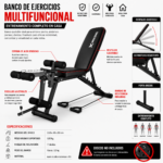 Banco De Ejercicios Ajustable Multifuncional Con Bandas De Resistencia - Imagen 4