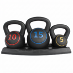 Set 3 Pesas Rusas Kettlebell 5 10 15 Kg Entrenamiento Funcional