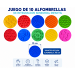 Juego 10 Tapetes Sensoriales 10 Cm Estimulación Infantil - Imagen 2