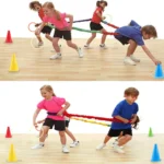 Juego Cooperativo Elástico 3 a 4 Personas Agilidad y Coordinación - Imagen 4