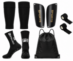 Set de Entrenamiento de Fútbol Completo con Medias Antideslizantes y Canilleras Talla 39-44