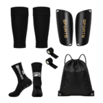 Set de Entrenamiento de Fútbol Completo con Medias Antideslizantes y Canilleras Talla 39-44