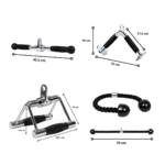 Kit para Polea de Gimnasio 6 Piezas con 4 Agarres y 2 Mosquetones - Imagen 2