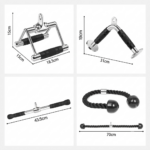 Kit Accesorios Polea Gimnasio 6 Piezas Cuerda Y Agarraderas - Imagen 2