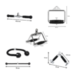 Set Accesorios Polea Gimnasio 10 Piezas con 6 Agarres y 4 Mosquetones - Imagen 2