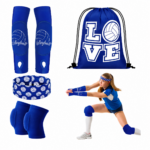 Set Voleibol Rodilleras Coderas Cintillo Y Bolsa Deportiva - Imagen 3