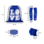 Set Voleibol Rodilleras Coderas Cintillo Y Bolsa Deportiva - Imagen 2