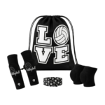 Set Voleibol Rodilleras Coderas Cintillo Y Bolsa Deportiva