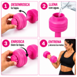 Mancuerna Rellenable Con Agua 830 Ml Ajustable - Imagen 5