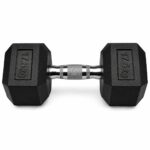 Mancuerna Hexagonal de Caucho 17,5 kg Profesional Fitness y Fuerza