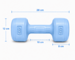 Par Mancuernas PVC 4 Kg c/u Total 8 Kg Entrenamiento - Imagen 2