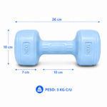 Par Mancuernas PVC 3 Kg c/u Total 6 Kg Entrenamiento - Imagen 2