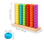 Juego Apilable de Madera Clasificación de Colores Didáctico - Imagen 2