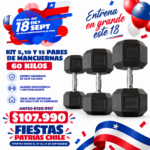 Kit Mancuernas Hexagonales 5 10 Y 15 Kg 3 Pares Total 60 Kg - Imagen 2