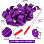 Cintas Gimnasia Rítmica con Varilla Danza y Baile - Imagen 5