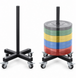 Soporte Vertical Para Discos Olímpicos 50 Mm Con Ruedas