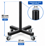 Soporte Vertical Para Discos Olímpicos 50 Mm Con Ruedas - Imagen 2