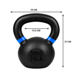 Pesa Rusa Kettlebell 32 Kg De Fierro Entrenamiento - Imagen 2