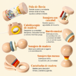 Set Juguetes Sensoriales De Madera Para Bebé 7 Piezas - Imagen 5