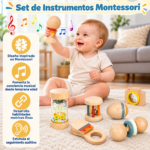 Set Juguetes Sensoriales De Madera Para Bebé 7 Piezas - Imagen 6