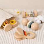 Set Juguetes Sensoriales De Madera Para Bebé 7 Piezas - Imagen 4