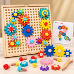 Juego Didáctico de Engranajes Montessori de Madera - Imagen 7