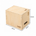 CAJÓN POLIOMÉTRICO DE MADERA 3 ALTURAS PARA ENTRENAMIENTO - Imagen 2