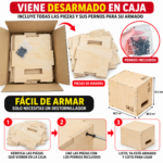 CAJÓN POLIOMÉTRICO DE MADERA 3 ALTURAS PARA ENTRENAMIENTO - Imagen 3