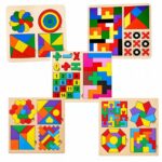 Pack 5 Juegos Didácticos de Madera Infantiles Educativos